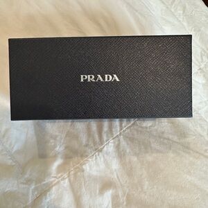 Prada Black Textured Sunglasses Box with Silver Logo